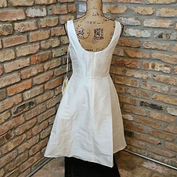 NWT Alfred Sung Wrap Bodice V neck Cocktail length dress size 6 - Picture 7 of 14